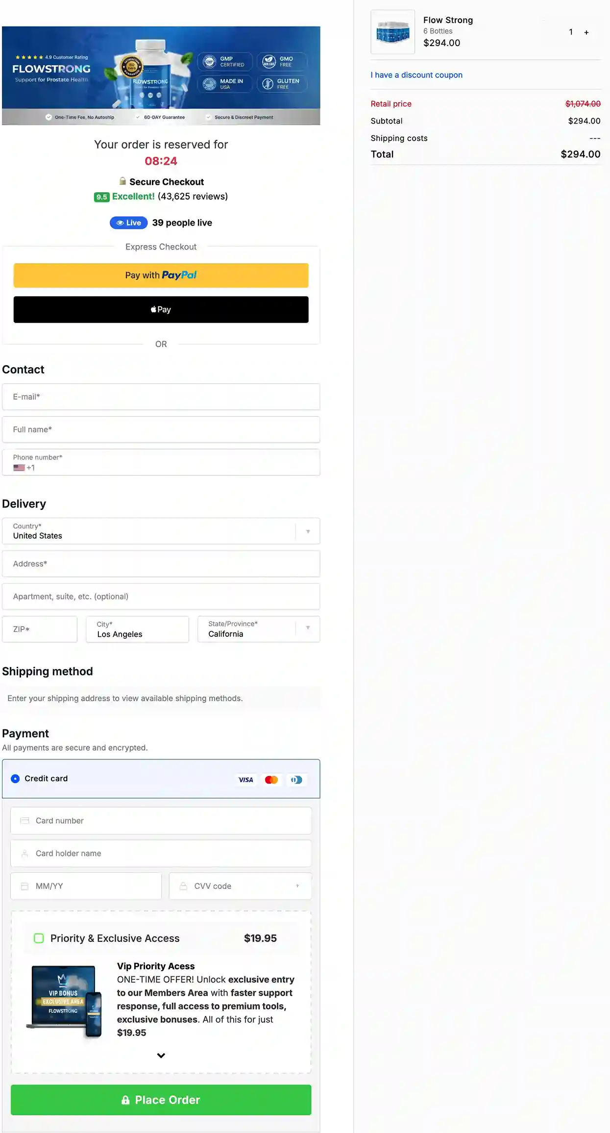 FlowStrong Secure Payment Checkout